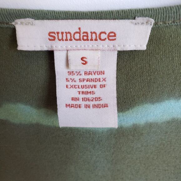 Sundance Green Soft Stretch Tie Dye Beaded T-Shirt - Picture 5 of 7